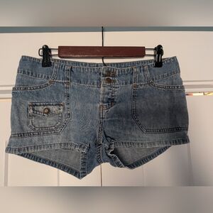 Vintage Abercrombie & Fitch A&F Denim Low Rise Jean Shorts Sz 6 100% Cotton